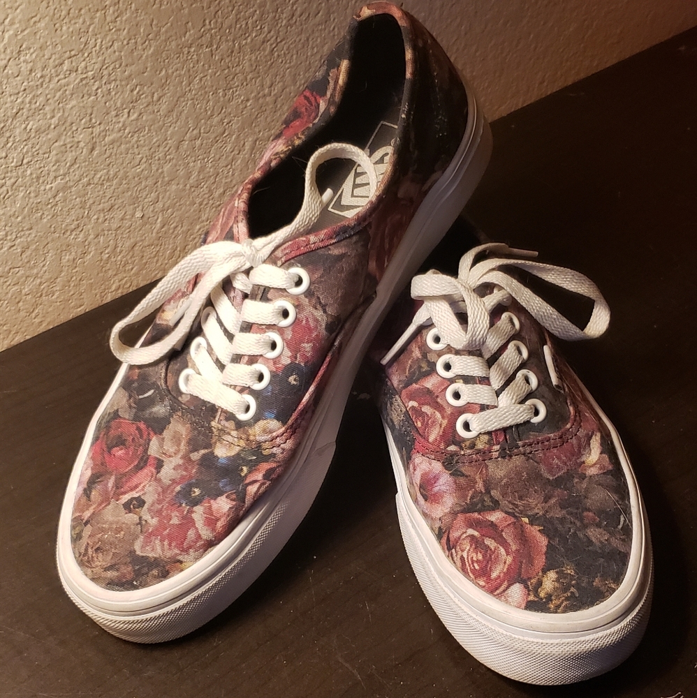 Moody Floral Vans Authentic